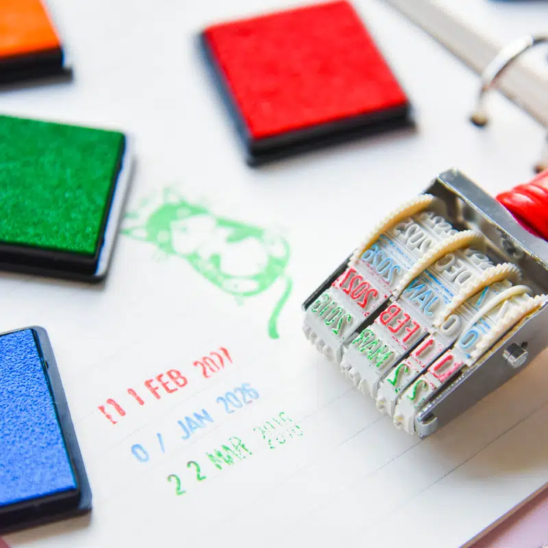 20-Pack Washable Ink Pads | Non-Toxic Craft Stamps for DIY Fun