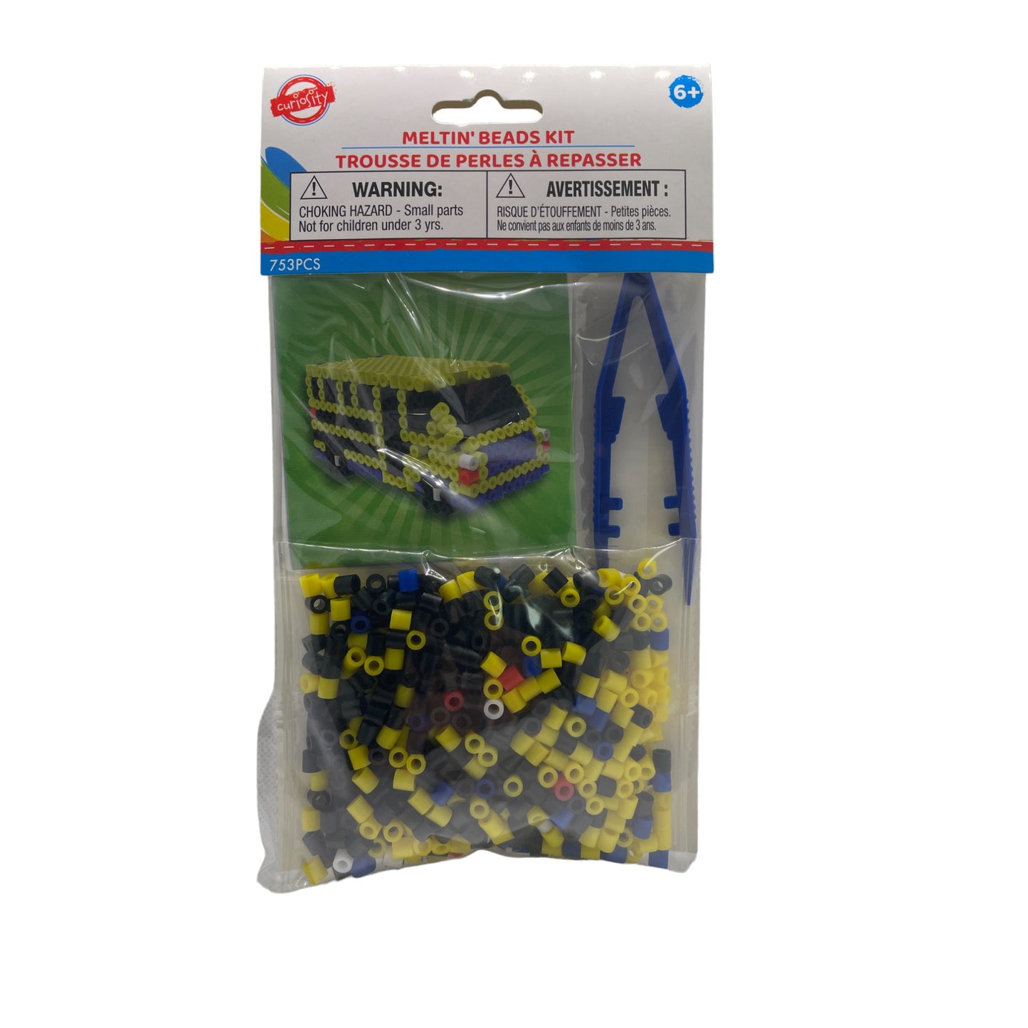 3D Bus Kit: Heat & Fuse Melting Beads (733pcs) - DIY Craft Set for Kids & Adults
