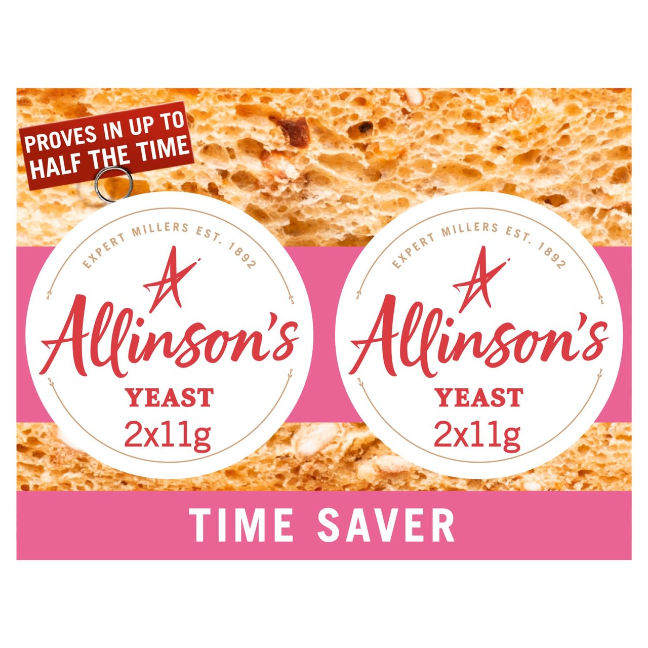 Allinson's Yeast Time Saver 11g x4 - Baking Essential