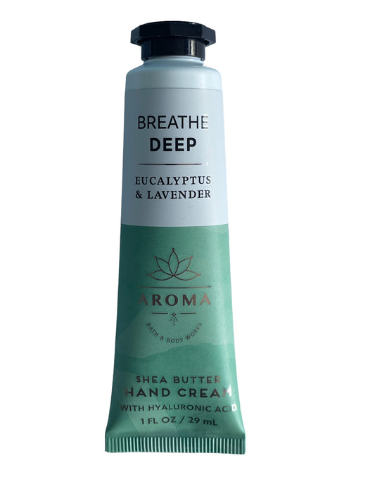 Bath & Body Works Eucalyptus Lavender Hand Cream, 1 fl oz/29mL, Relaxing Scent