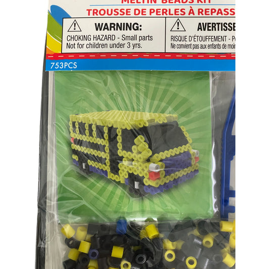 3D Bus Kit: Heat & Fuse Melting Beads (733pcs) - DIY Craft Set for Kids & Adults