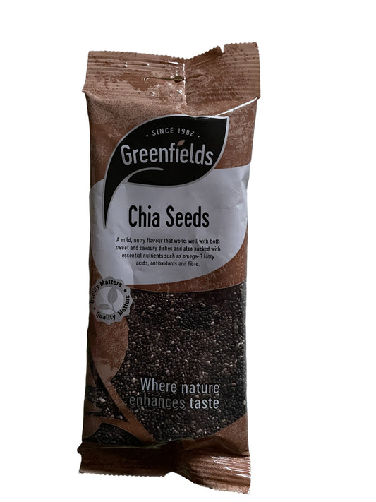 Greenfields Chia Seeds 100g - Weight Loss , High Fiber & Omega-3