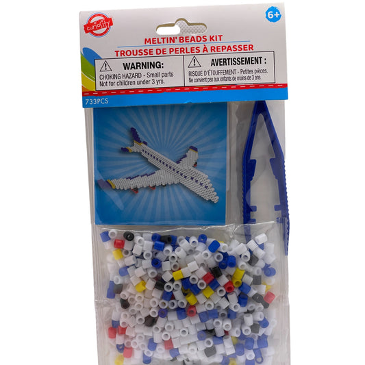 3D Airplane Kit - 733pcs Heat & Fuse Beads - DIY Craft - Kids & Adults