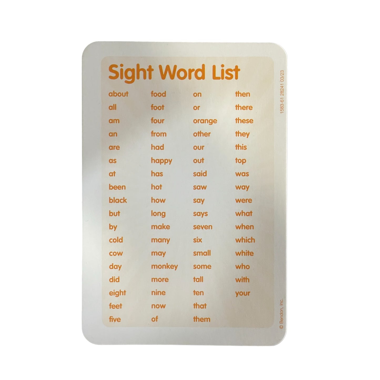 Bendon -  Sight Words - 36 Flash Cards