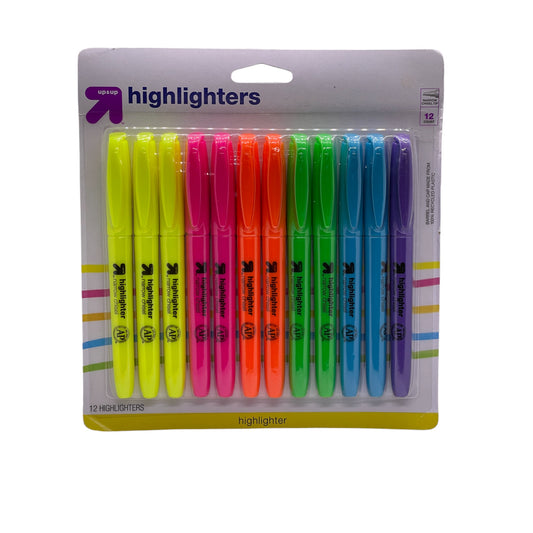 up & up™ Brilliance: 12ct Highlighters - Illuminate Your Learning Journey